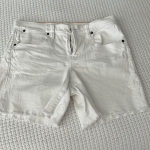 J Crew white denim shorts